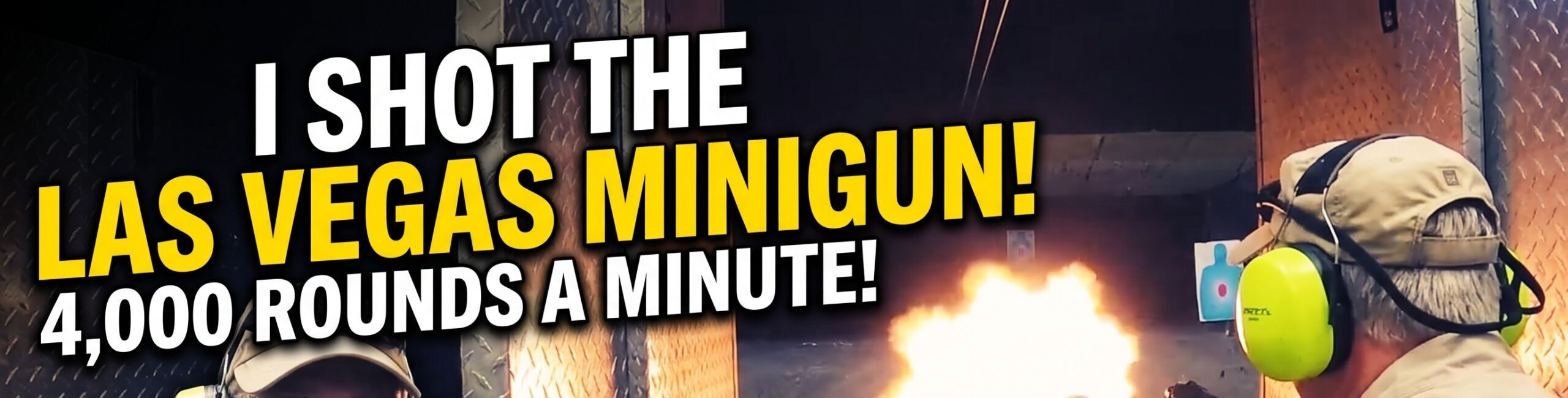 Shooting M-134 minigun