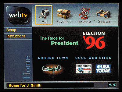 WebTV interface